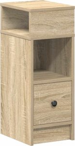 vidaXL Szafka nocna z szufladą, dąb sonoma, 25x31x66 cm 2