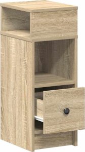 vidaXL Szafka nocna z szufladą, dąb sonoma, 25x31x66 cm 5