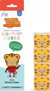 Glo Pals Glo Pals, Kostki sensoryczne świecące w wodzie - Daniel Tygrysek, 4 szt. 1