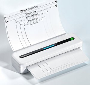 Drukarka etykiet Phomemo Przenośna Drukarka Termiczna Naklejki 300dpi A4 216/110/80/53 Phomemo / M832 / Biały 6