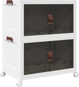 vidaXL vidaXL Skrzynia do przechowywania z kółkami, 2-poziomowa, 75 L 2