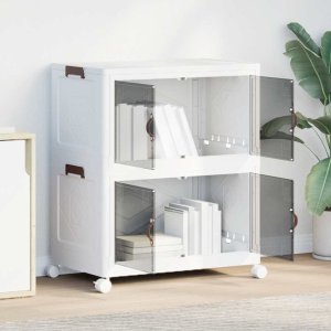 vidaXL vidaXL Skrzynia do przechowywania z kółkami, 2-poziomowa, 75 L 3