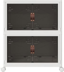 vidaXL vidaXL Skrzynia do przechowywania z kółkami, 2-poziomowa, 75 L 4