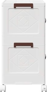 vidaXL vidaXL Skrzynia do przechowywania z kółkami, 2-poziomowa, 75 L 6