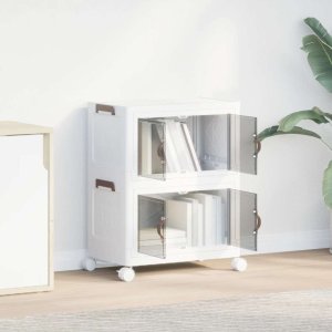 vidaXL Skrzynia do przechowywania z kółkami, 2-poziomowa, 28 L 3