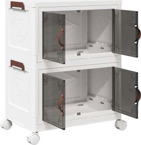 vidaXL Skrzynia do przechowywania z kółkami, 2-poziomowa, 28 L 5