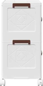 vidaXL Skrzynia do przechowywania z kółkami, 2-poziomowa, 28 L 6