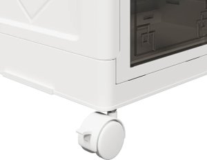 vidaXL Skrzynia do przechowywania z kółkami, 3-poziomowa, 28 L 11