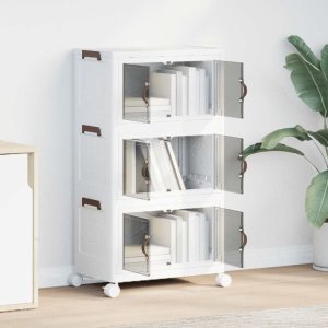 vidaXL Skrzynia do przechowywania z kółkami, 3-poziomowa, 28 L 3