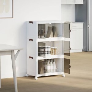 vidaXL Skrzynia do przechowywania z kółkami, 3-poziomowa, 75 L 3