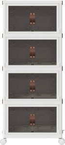 vidaXL Skrzynia do przechowywania z kółkami, 4-poziomowa, 28L 4