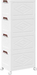 vidaXL Skrzynia do przechowywania z kółkami, 4-poziomowa, 28L 7