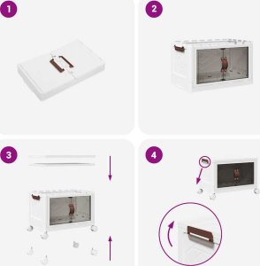 vidaXL Skrzynia do przechowywania z kółkami, 28 L, 48x29,5x33 cm 8