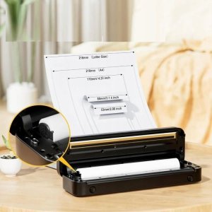 Drukarka etykiet Phomemo Przenośna Drukarka Termiczna Naklejki 300dpi A4 216/110/80/53 Phomemo / M832 / Fioletowy 6