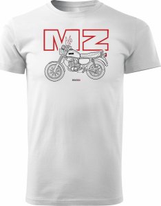 Topslang Koszulka motocyklowa na motor MZ ETZ 150 męska biała REGULAR M 1