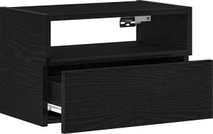 vidaXL vidaXL Wiszące szafki nocne, 2 szt., czarne, 45x26x28,5 cm 5