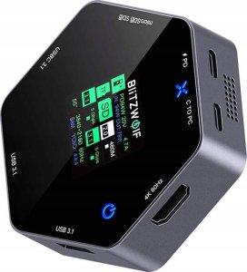 Stacja/replikator Blitzwolf Stacja dokująca 8w1 Blitzwolf BW-TH16 USB 100W LCD Smart Display USB-C 3.1, 2xUSB-A 3.1, USB-C PD 100W, HDMI 4K60hz, TF/SD 3.0, HD 4K@60hz 1