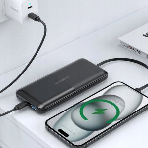 Powerbank Choetech Powerbank Choetech B654 10000mAh 22.5W USB-A / USB-C / micro USB z wbudowanym kablem USB-C / Lightning - czarny 4