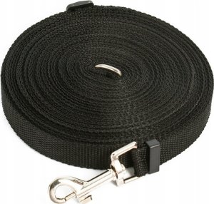 LeanToys Smycz Z Zapięciem Taśma Parciana Czarna 5m LEAN TOYS 3