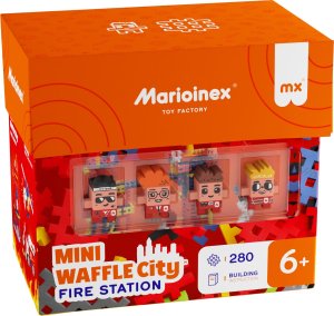 Marioinex Klocki Waffle mini - Remiza strażacka 280 elementów 5
