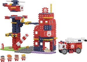 Marioinex Klocki Waffle mini - Remiza strażacka 280 elementów 6