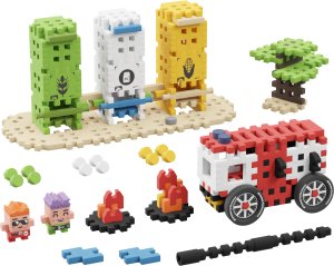 Marioinex Klocki Waffle mini - Akcja strażacka 148 elementów (906286) 4