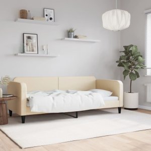 vidaXL VidaXL Sofa z funkcją spania, kremowa, 80x200 cm, obita tkaniną 1