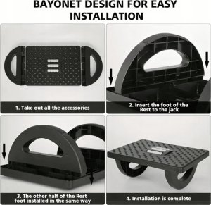 Zeyxo Przenośny podnóżek masażer pod biurko GA04 4