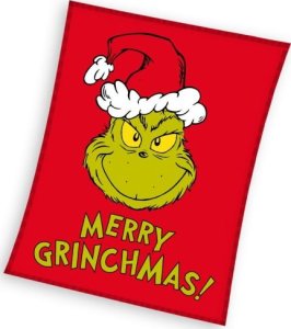 Carbotex Koc 130x170 cm mięciutki świąteczny Grinch 1