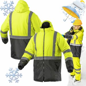 Kurtka męska Högert Technik Kurtka Robocza Ostrzegawcza Ocieplana Zimowa Wodoodporna Leda Żółta 3Xl Hogert Technik Ht5K330-3Xl 5902801304965 1