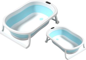 LeanToys Wanienka Do Kąpieli Składana Antypoślizgowe Nóżki Niebieska 1