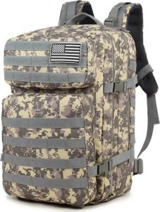 Plecak turystyczny LeanToys Plecak Militarny Wojskowy Taktyczny Siwy 40-60L 1