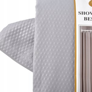 Bathlab ZAC GREY Zasłona prysznicowa 180x180cm 2