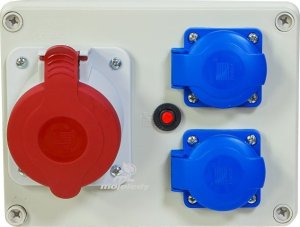 Pawbol Rozdziel sta R-BOX 190 1x32A/5P 2x250V IP44 B.1603 2