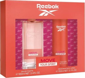Reebok Move Your Spirit Women zestaw woda toaletowa spray 100ml + dezodorant spray 150ml 1