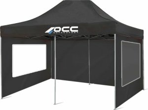 OCC Motorsport Ściana Namiotu OCC Motorsport OCCCARP33 Czarny Oxford 420D 6 x 2 m Okno 1