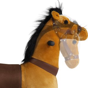 Tectake Koń na kółkach, pluszowy, realistyczny projekt - 29 x 76 x 85 cm 4