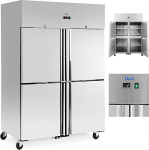 Royal Catering Szafa chłodnicza lodówka gastronomiczna na kółkach 4 drzwi 2-8C 1160 l Szafa chłodnicza lodówka gastronomiczna na kółkach 4 drzwi 2-8C 1160 l 1