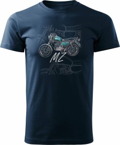 Topslang Koszulka motocyklowa na motor MZ ETZ 150 męska granatowa REGULAR S 1