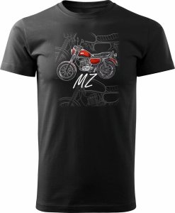 Topslang Koszulka motocyklowa na motor MZ ETZ 150 męska czarna REGULAR XL 1