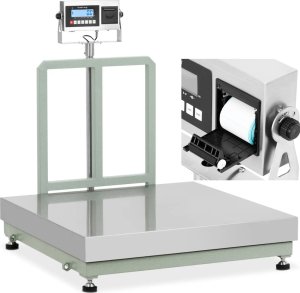 Steinberg Waga platformowa z drukarką etykiet LCD 100 x 100 cm 800 kg / 100 g Waga platformowa z drukarką etykiet LCD 100 x 100 cm 800 kg / 100 g 1