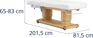 Physa Łóżko stół do masażu tatuażu SPA podgrzewany AVIGNON - biały Łóżko stół do masażu tatuażu SPA podgrzewany AVIGNON - biały 7