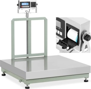 Steinberg Waga platformowa z drukarką etykiet LCD 100 x 100 cm 300 kg / 20 g Waga platformowa z drukarką etykiet LCD 100 x 100 cm 300 kg / 20 g 1