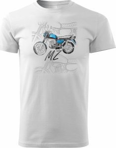 Topslang Koszulka motocyklowa na motor MZ ETZ 150 męska biała REGULAR XL 1