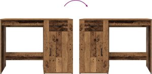 Biurko vidaXL Brązowe 100 cm x 49 cm 8