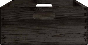 vidaXL vidaXL Skrzynka drewniana z uchwytami, czarna, lite drewno sosnowe 5