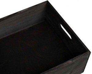 vidaXL vidaXL Skrzynka drewniana z uchwytami, czarna, lite drewno sosnowe 7