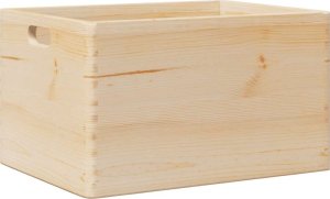 vidaXL vidaXL Skrzynka drewniana z uchwytami, 40x30x23cm, lite drewno sosnowe 2