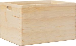 vidaXL vidaXL Skrzynka drewniana z uchwytami, 40x30x23cm, lite drewno sosnowe 6