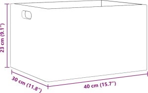 vidaXL vidaXL Skrzynka drewniana z uchwytami, 40x30x23cm, lite drewno sosnowe 8